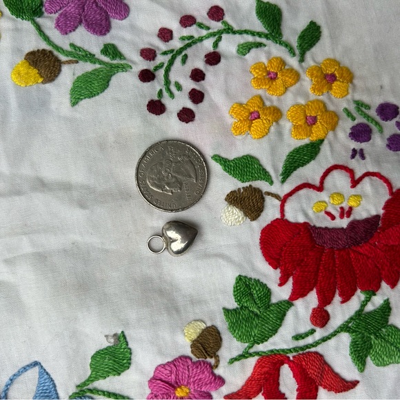 Sterling Silver 925 Puff Heart Charm (2 for $30) - Picture 2 of 2